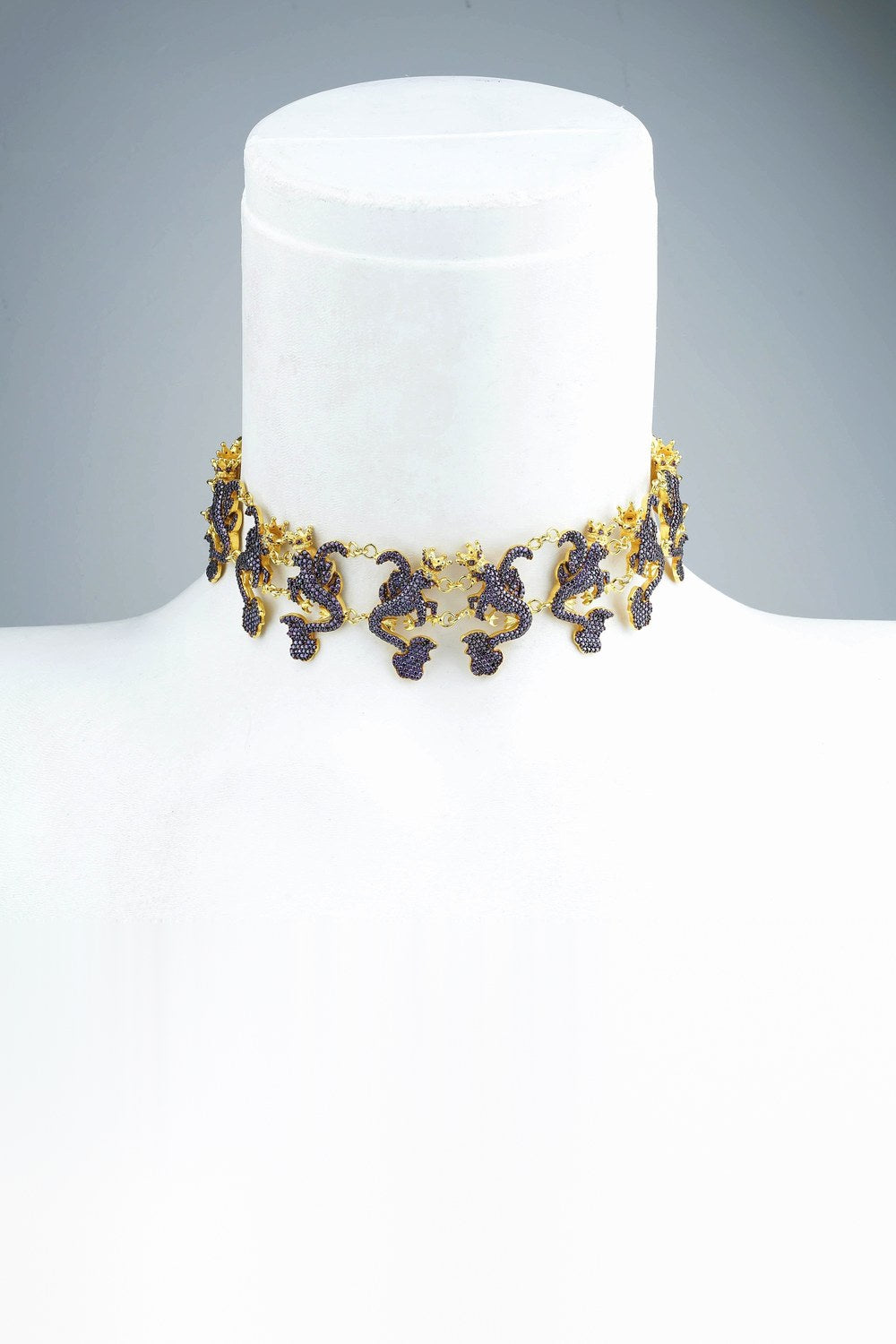 Jr. Secret Of The Universe Mor Kristal Mitolojik Dragon Choker/Kolye - 0