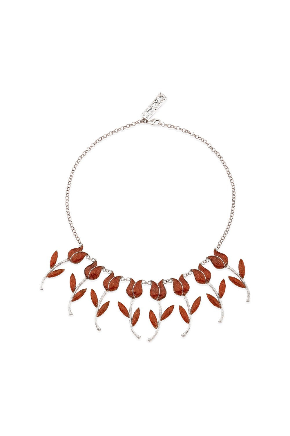 Lale Devri Turuncu Mineli Choker - 0
