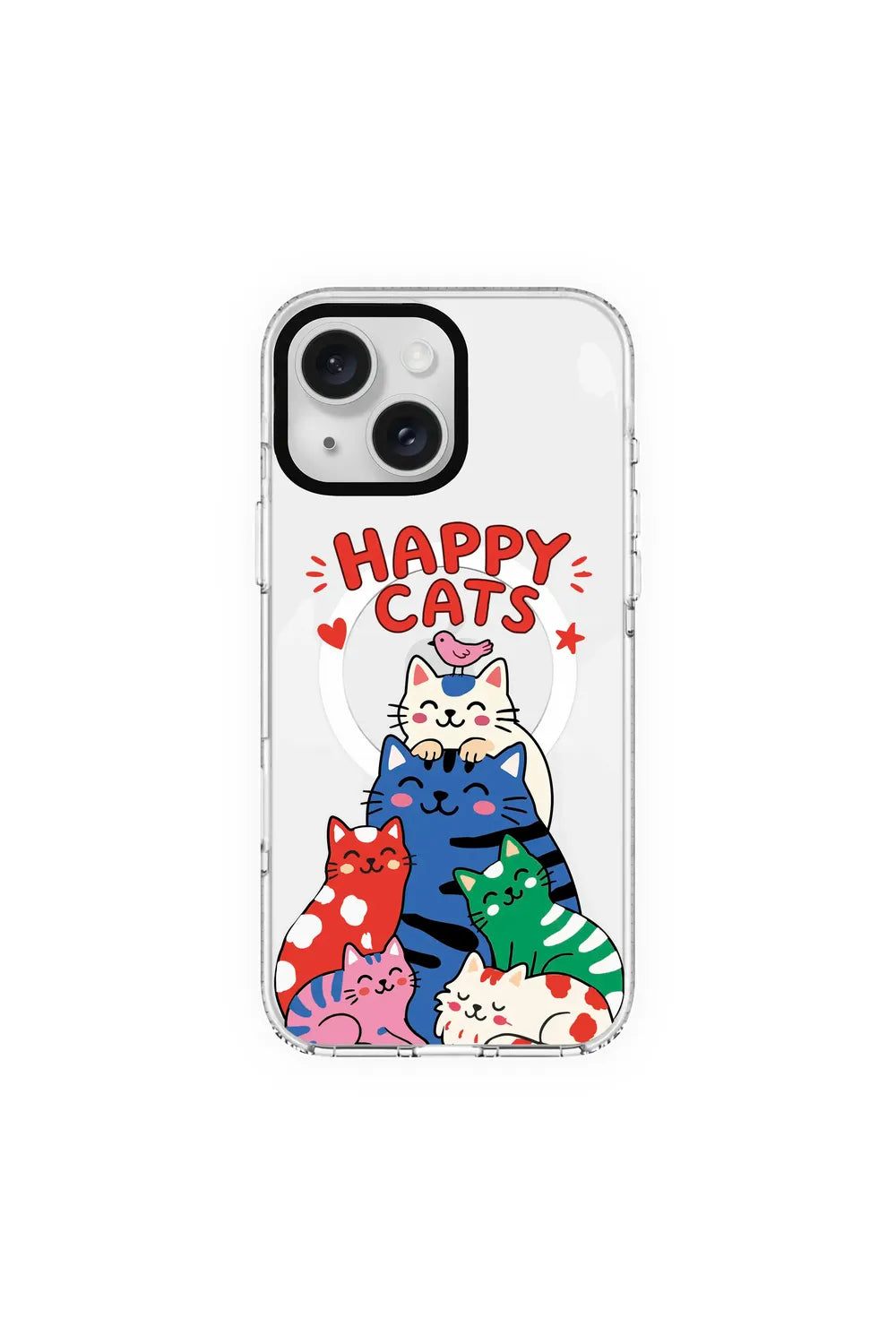 Happy Cats Clear Magsafe Kılıf, Iphone 15 - 0