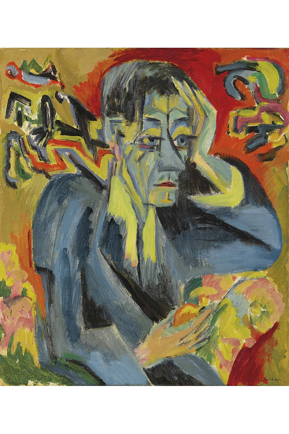 Ernst Ludwig Kirchner - Şair Frank'in Portresi - 1