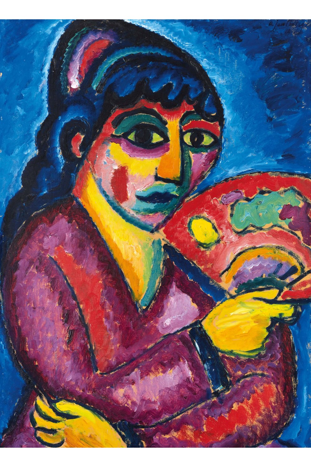 Alexej Von Jawlensky - Yelpazeli Kadın (Türkistanlı Kadın) - 1