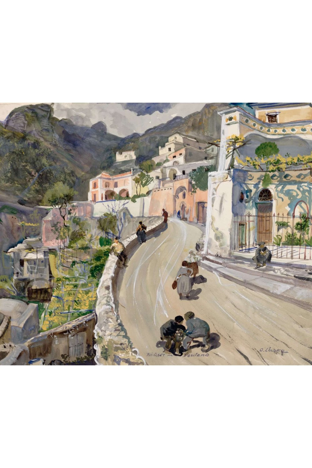Oskar Laske - Positano Görünümü - 1
