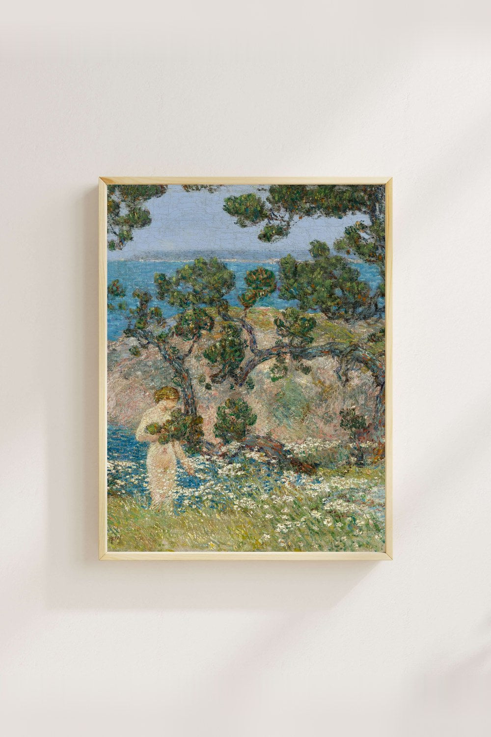 Childe Hassam - Mavi Deniz Ve Yıkanan Figür - 3