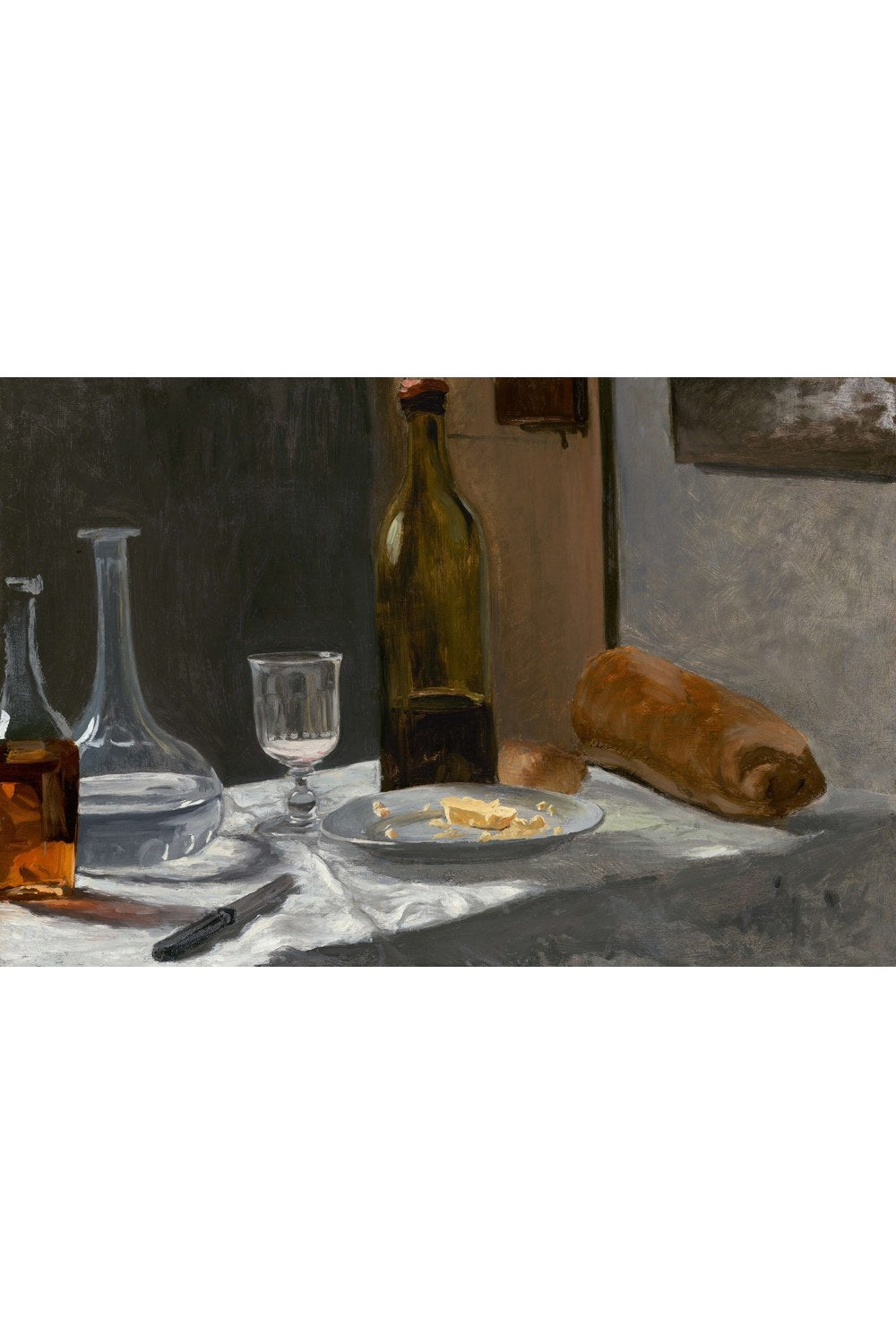 Claude Monet - Şişe Sürahi Ekmek Ve Şarap - 1