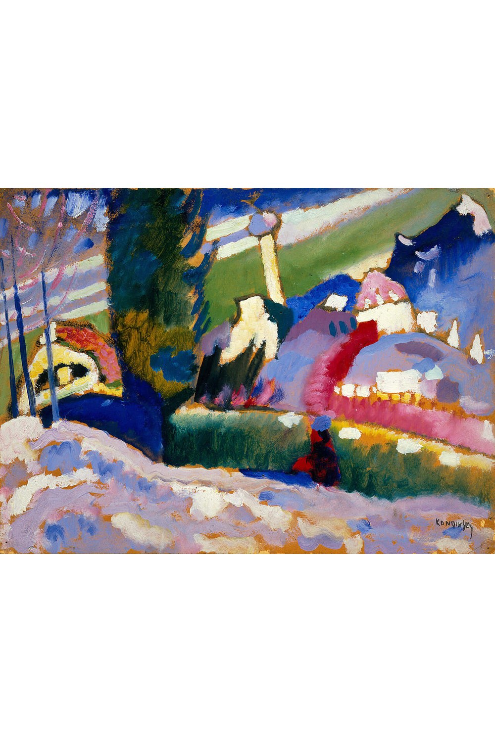 Wassily Kandinsky - Kiliseli Kış Manzarası - 1
