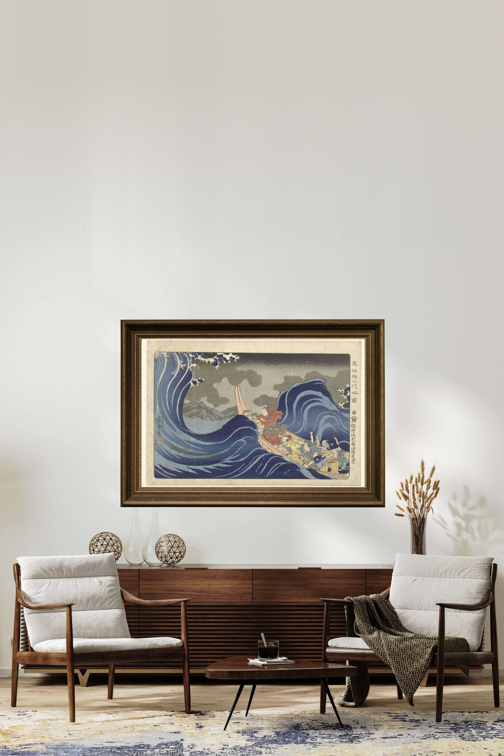 Utagawa Kuniyoshi - Sado Sürgünü Sırasında Kakuda’Da Dalgaları - 2