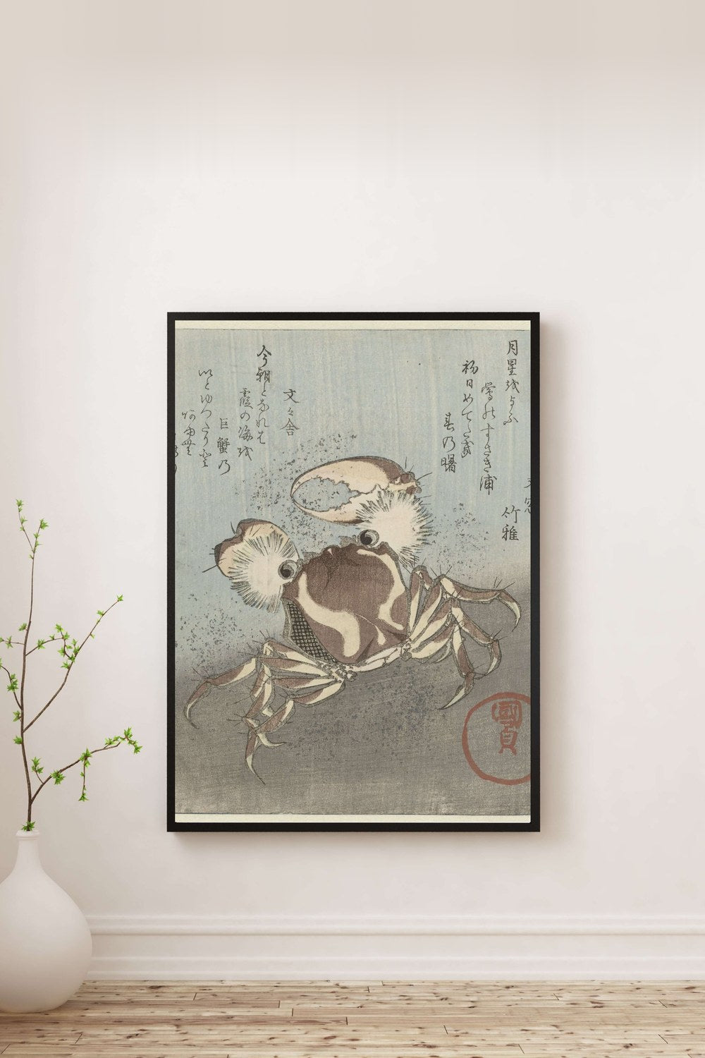 Utagawa Kunisada - Su Kenarında Yürüyen Yengeç - 0