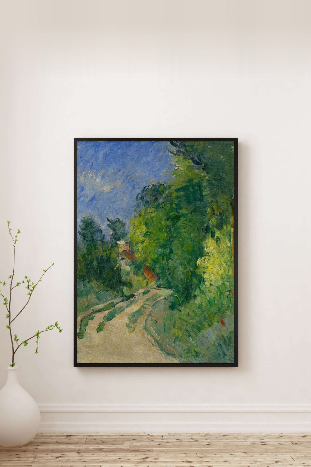 Paul Cézanne - Ormandaki Kıvrımlı Yol - 0