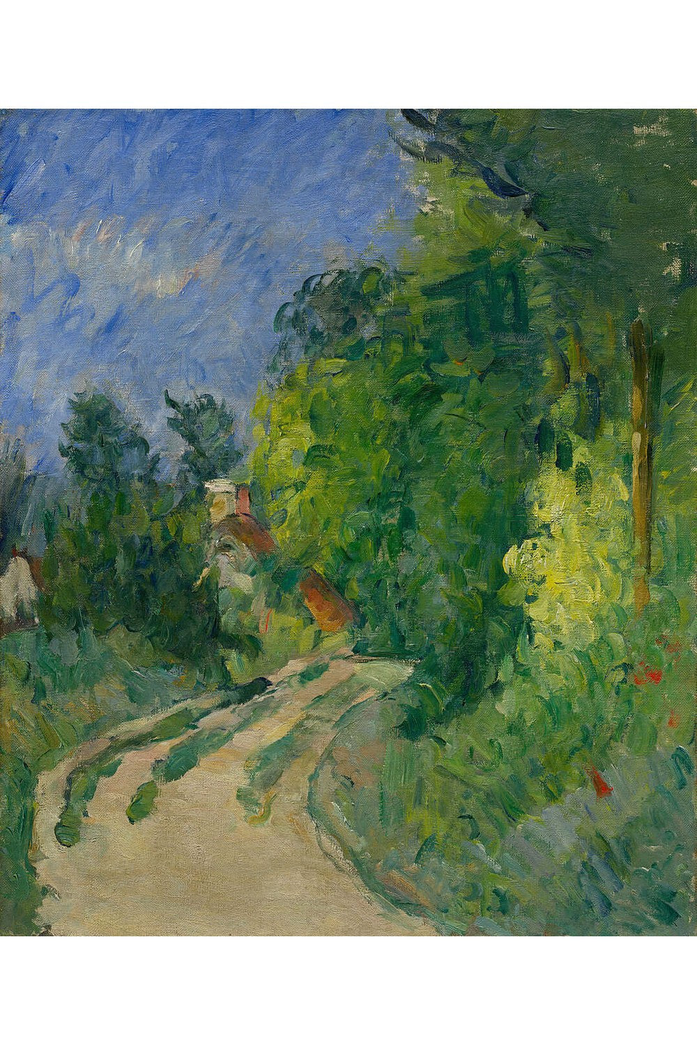 Paul Cézanne - Ormandaki Kıvrımlı Yol - 1
