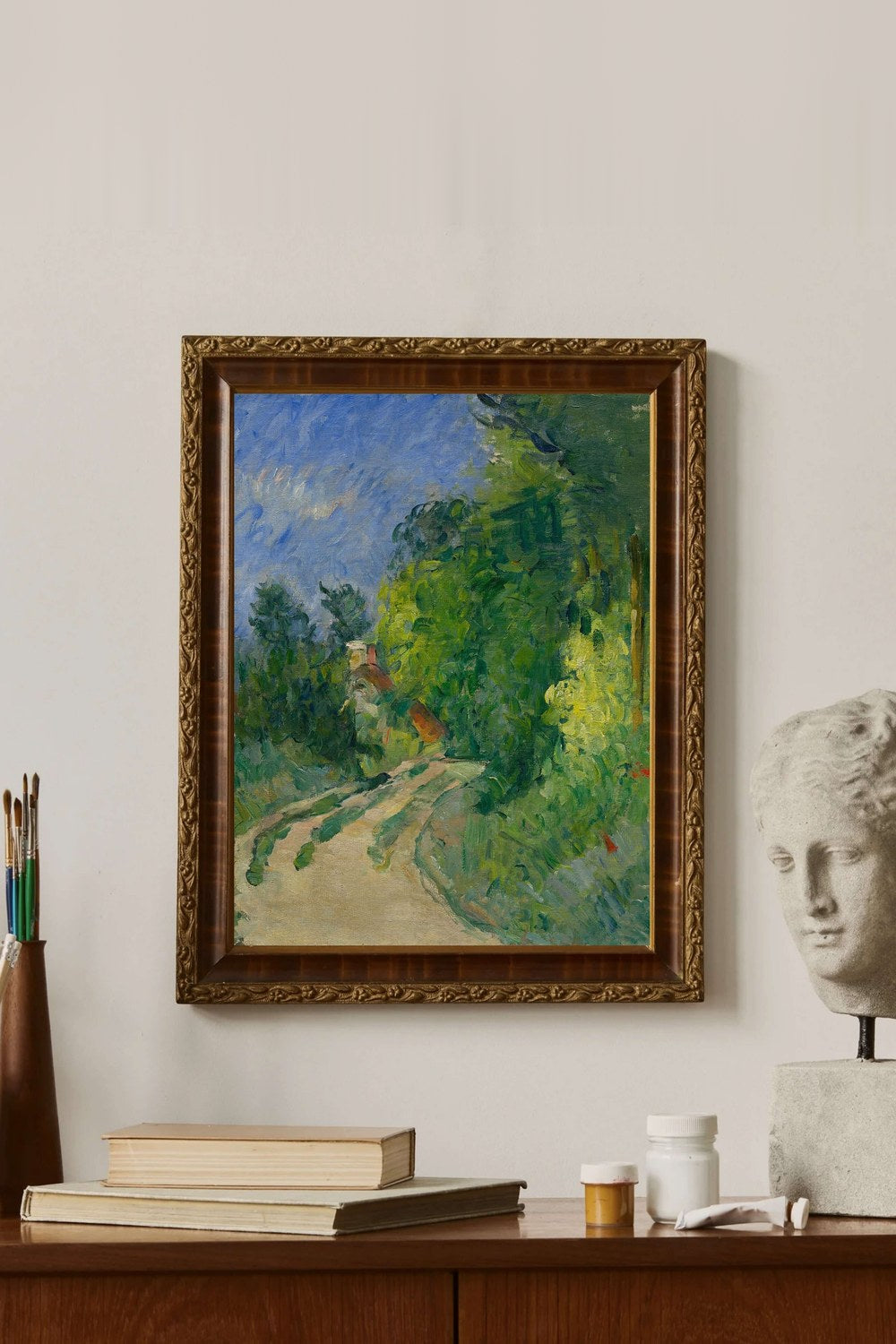 Paul Cézanne - Ormandaki Kıvrımlı Yol - 3