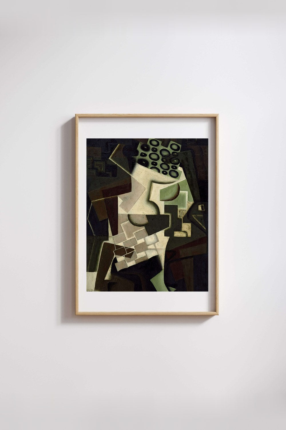 Juan Gris - Kareli Masa Örtüsü Üzerinde Meyve Tabağı - 4