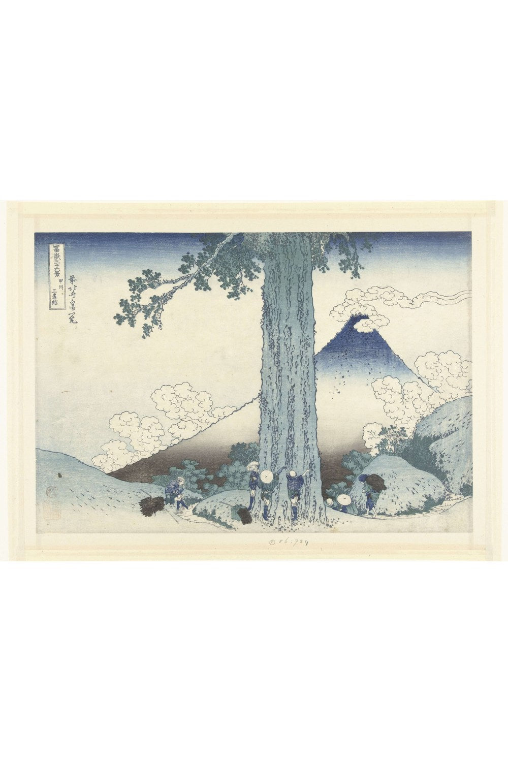 Katsushika Hokusai - Kai Eyaletinde Mishima Geçidi - 1