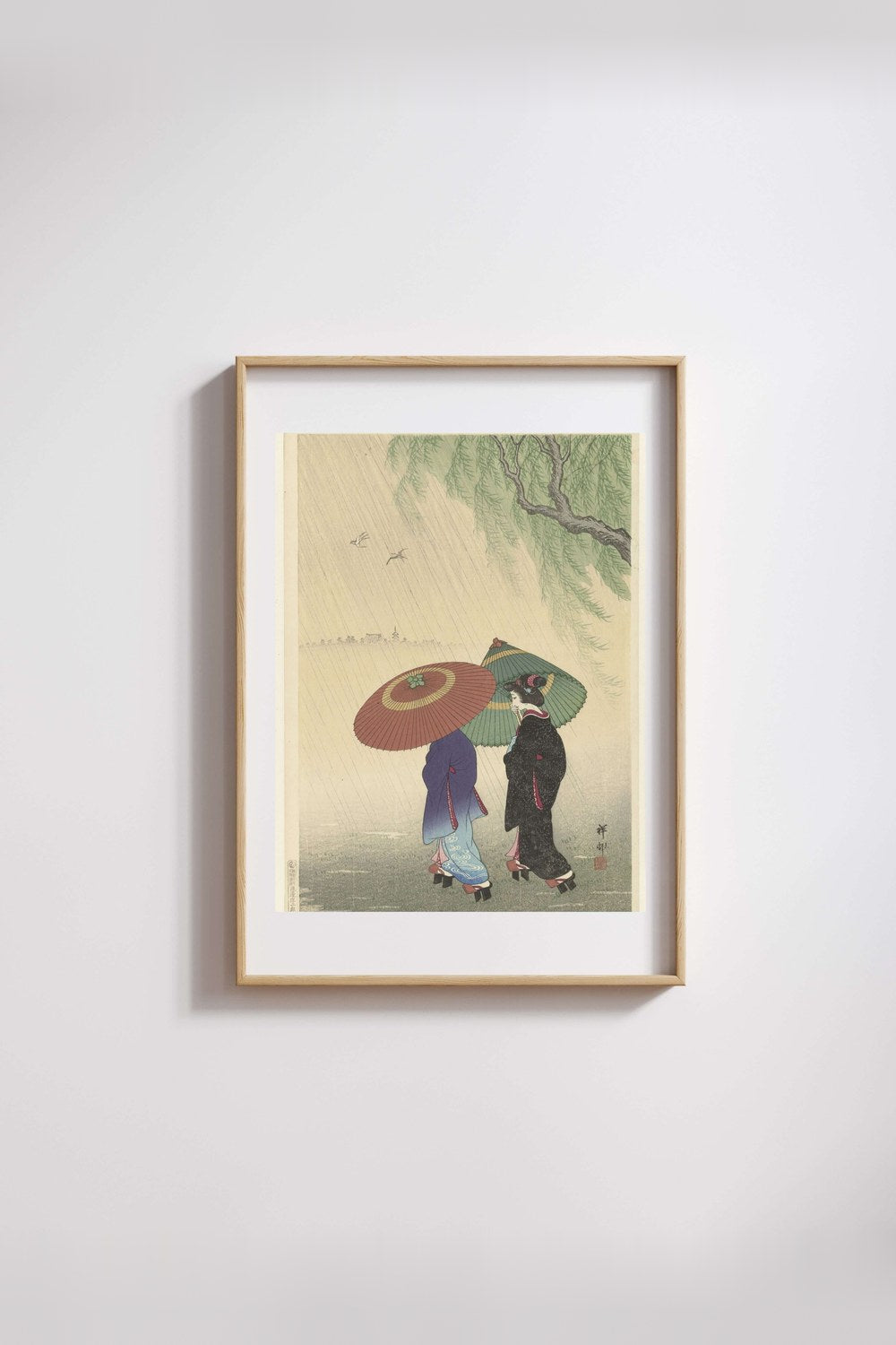 Ohara Koson - Yağmur Altında İki Kadın - 3
