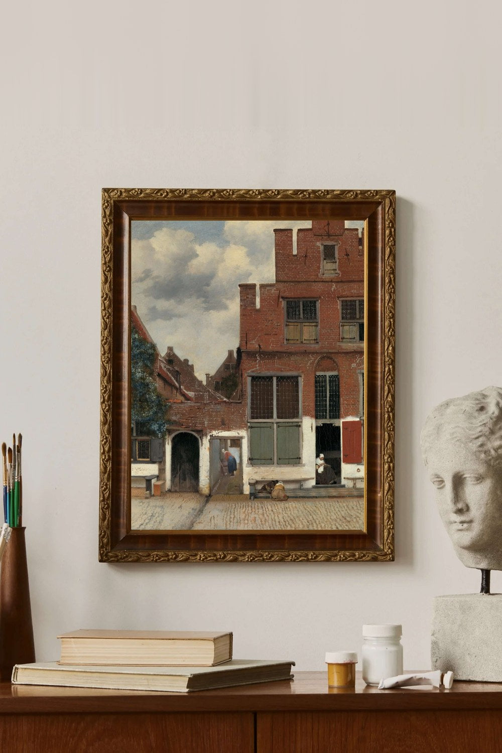 Johannes Vermeer - Delft'teki Küçük Sokak Olarak Bilinen Evlerin Görünümü - 2