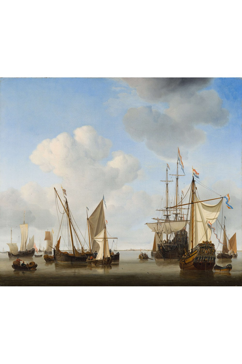 Willem Van De Velde The Younger - Açık Denizde Gemiler - 1