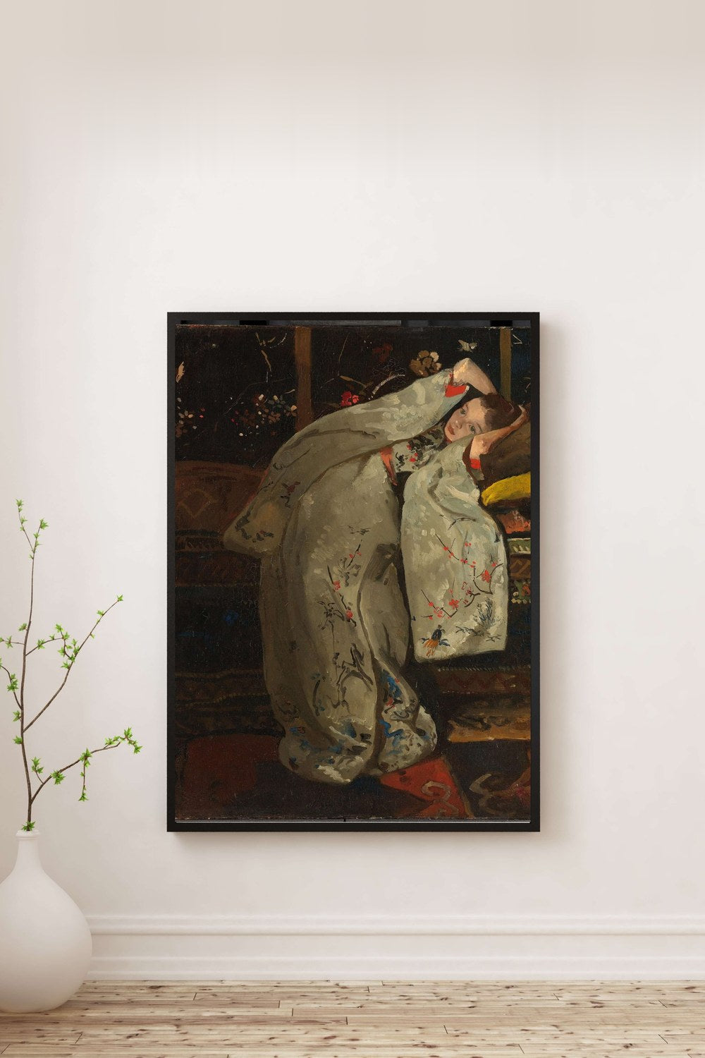 George Hendrik Breitner - Beyaz Kimono İçindeki Kız - 0
