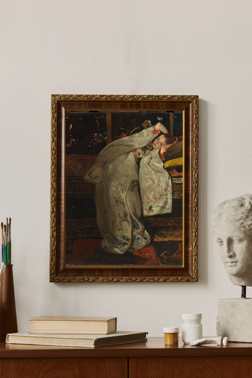George Hendrik Breitner - Beyaz Kimono İçindeki Kız - 2