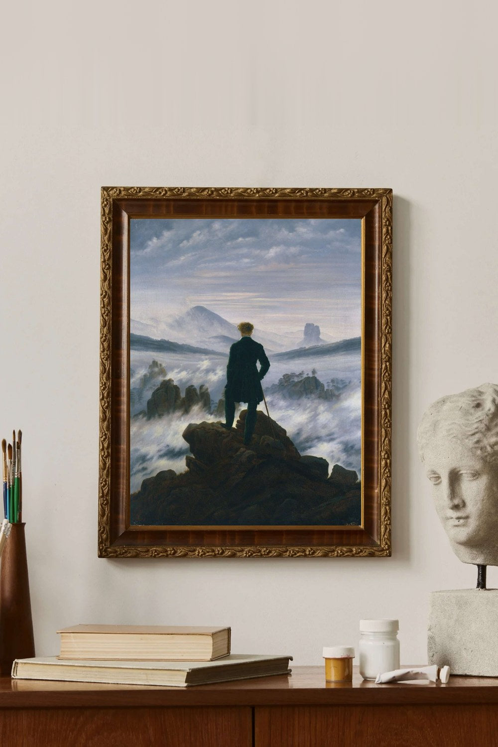 Caspar David Friedrich - Deniz Sisi Üzerinde Gezgin - 2