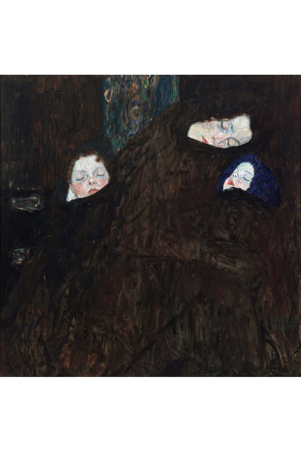 Gustav Klimt - Anne Ve İki Çocuk Aile - 1