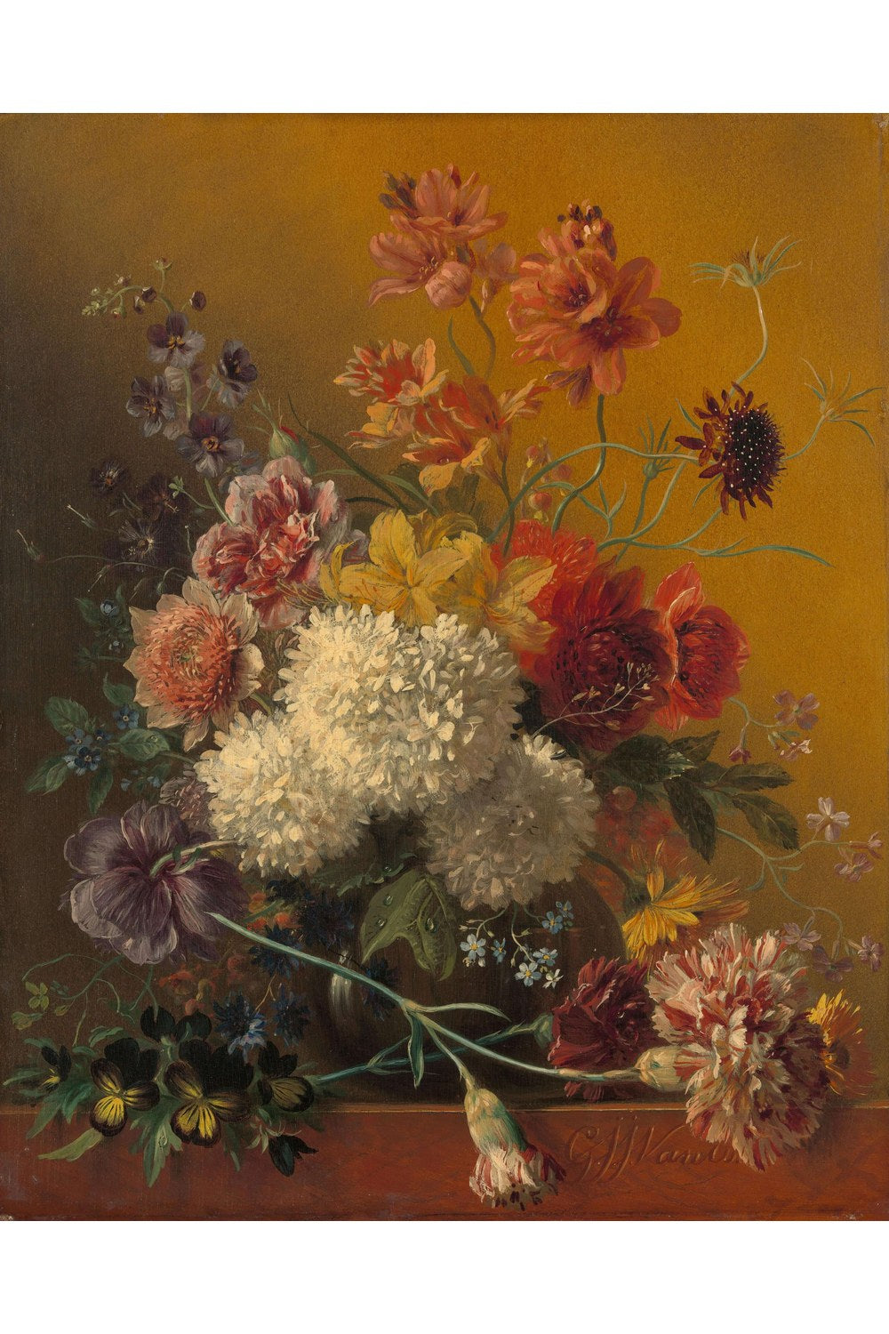 Georgius Jacobus Johannes Van Os - Çiçeklerle Natürmort - 1