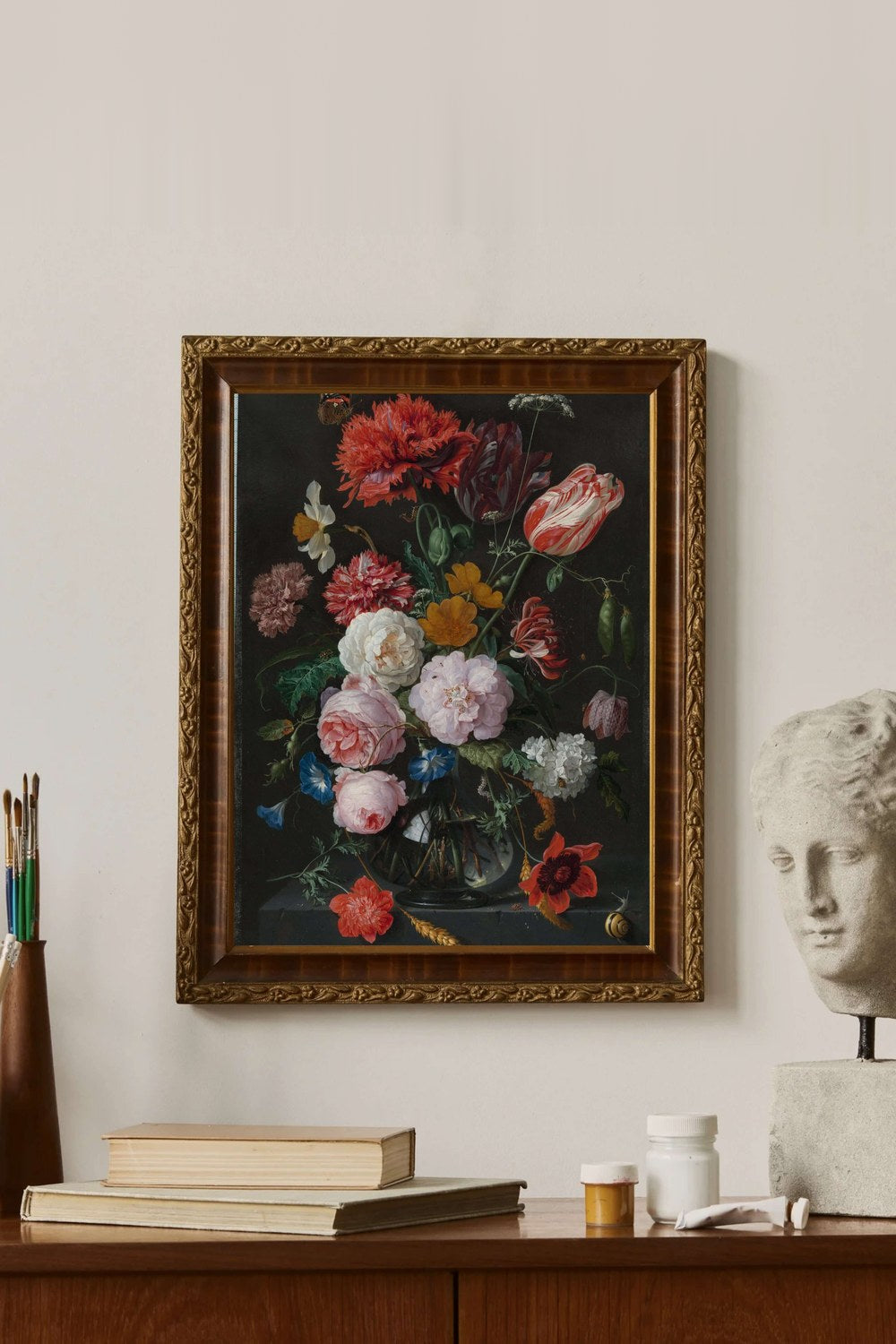 Jan Davidsz. De Heem - Cam Vazoda Çiçekler - 3