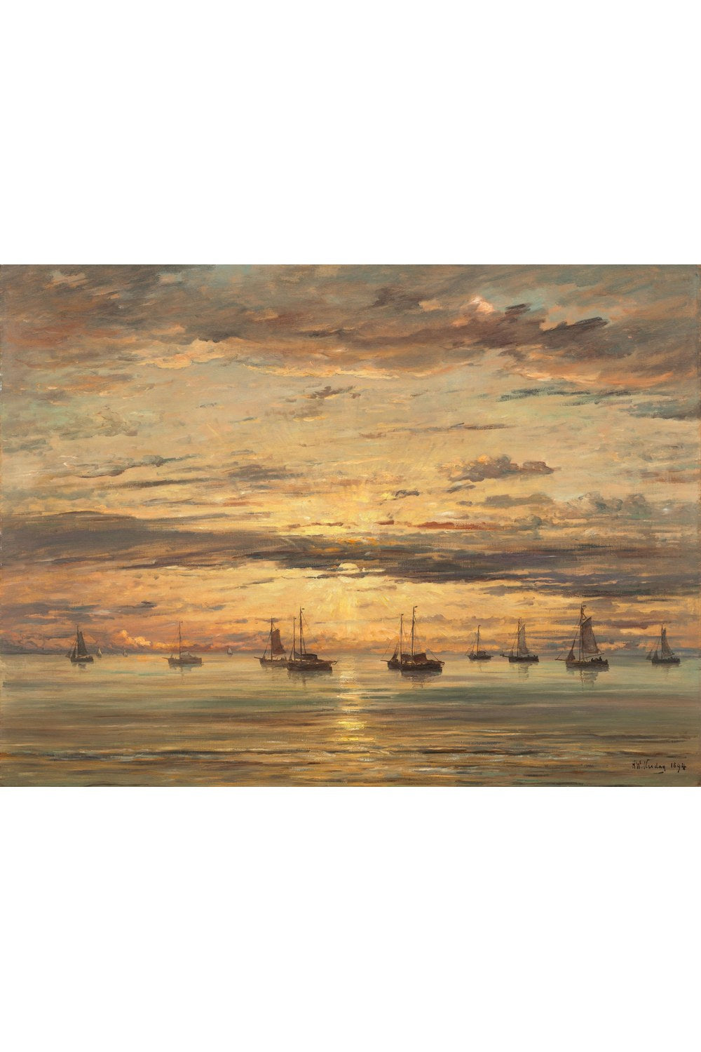 Hendrik Willem Mesdag - Scheveningen’De Gün Batımı - 1