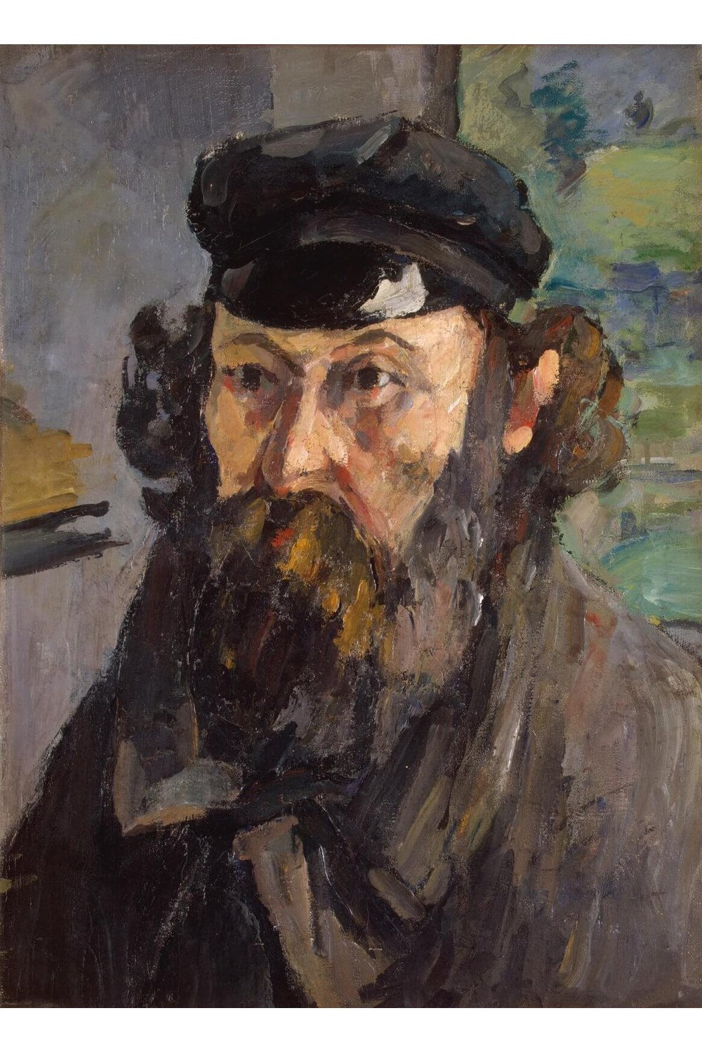 Paul Cézanne - Kasketli Otoportre - 1