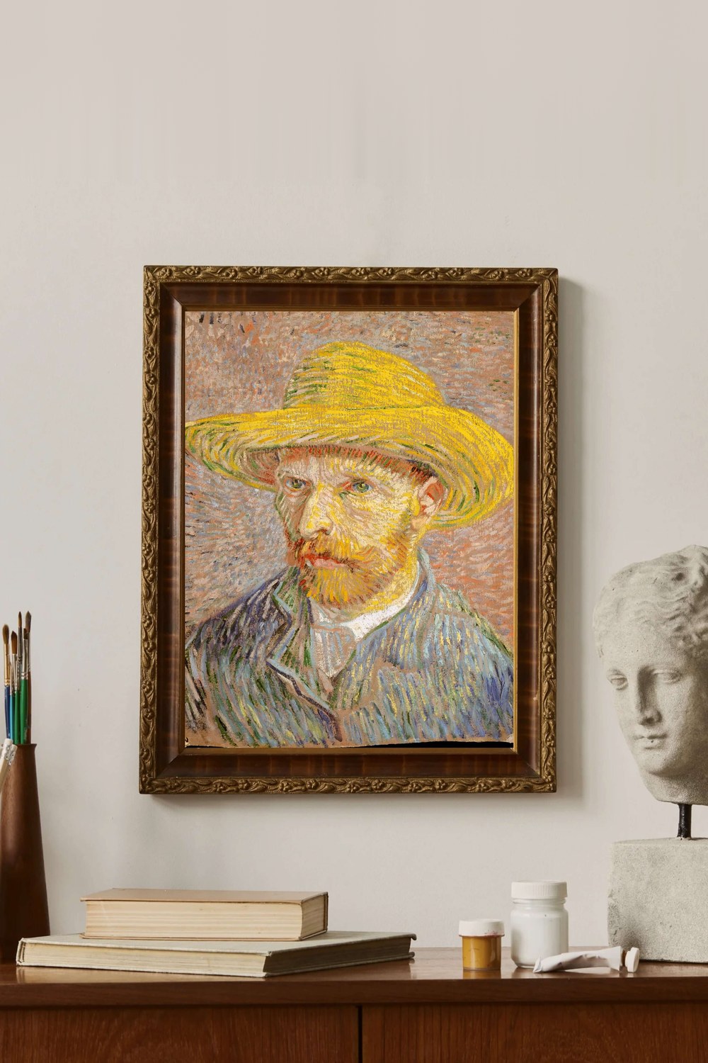 Vincent Van Gogh - Hasır Şapkalı Otoportre - 2