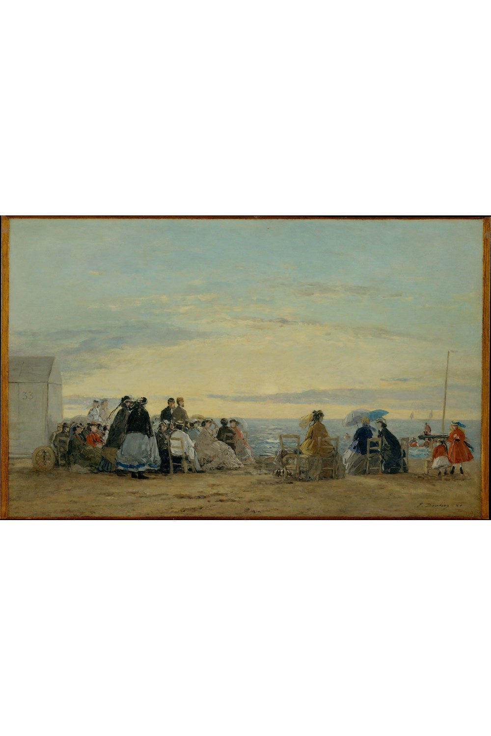 Eugène Boudin - Sahilde Günbatımı - 1