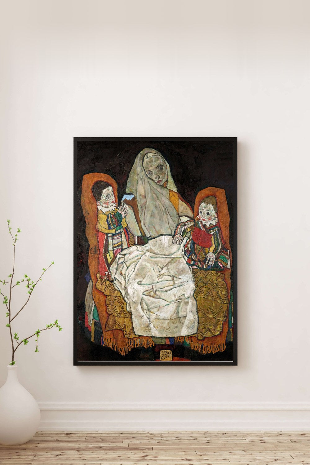 Egon Schiele - İki Çocuklu Anne Iii - 0