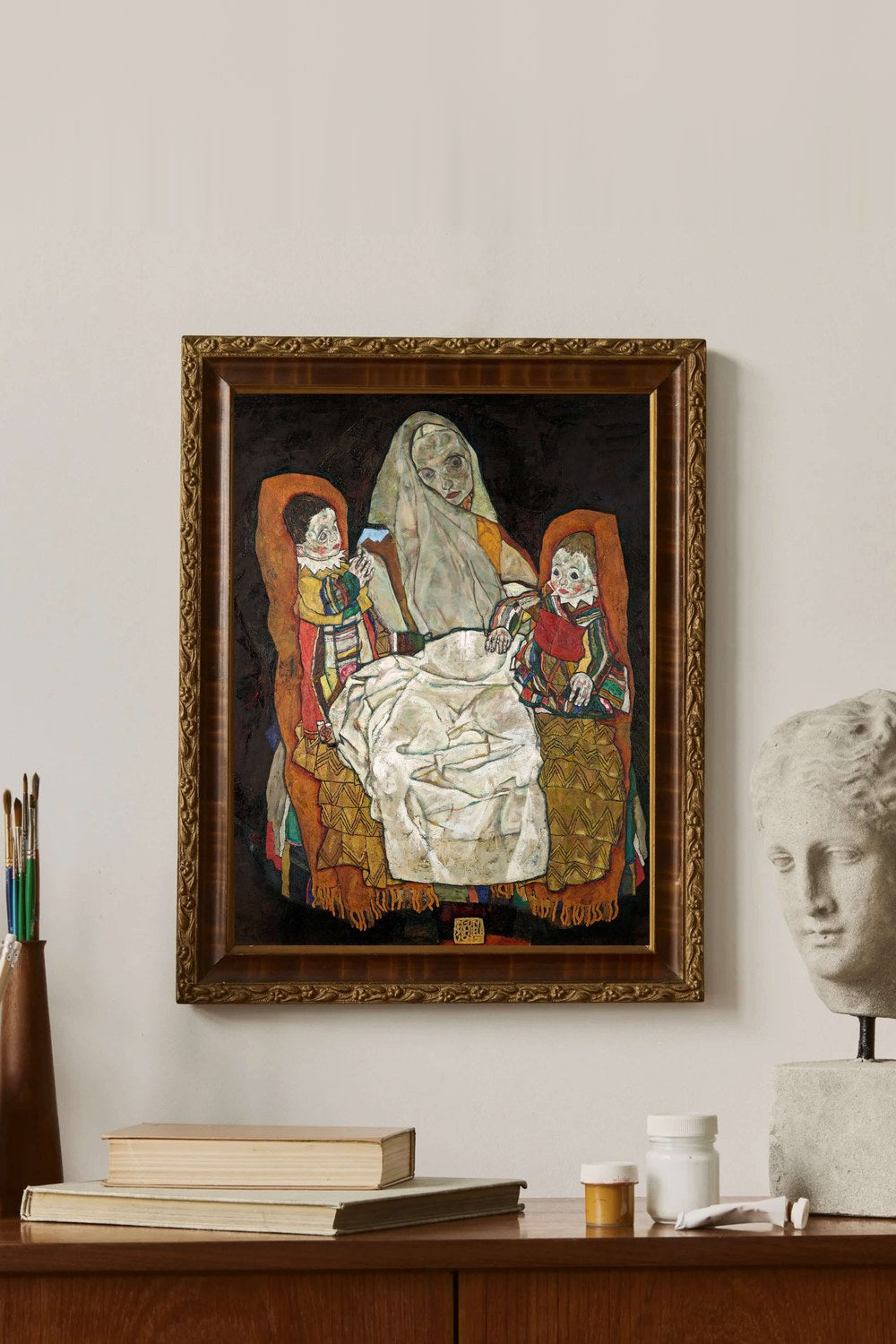 Egon Schiele - İki Çocuklu Anne Iii - 2