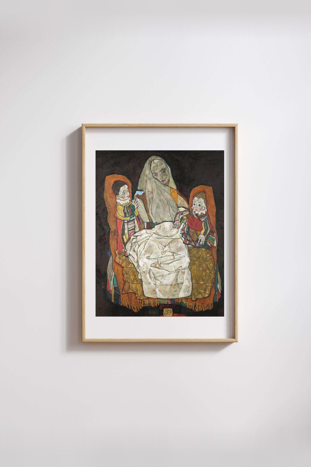 Egon Schiele - İki Çocuklu Anne Iii - 3