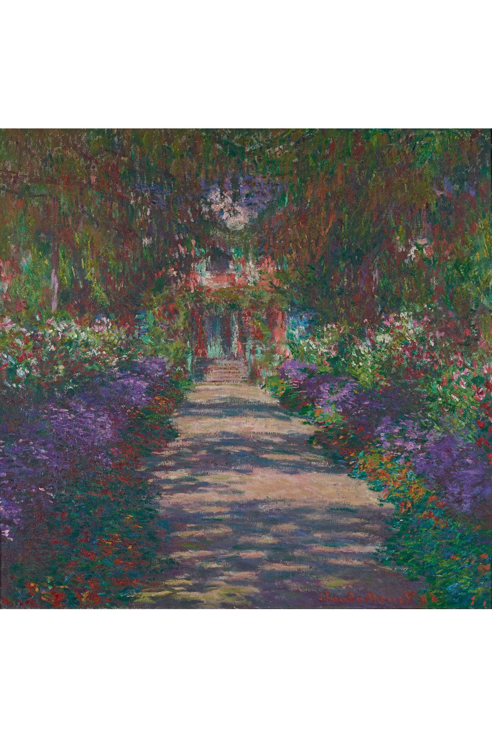 Claude Monet - Giverny’De Monet’Nin Bahçesinde Bir Yol - 1