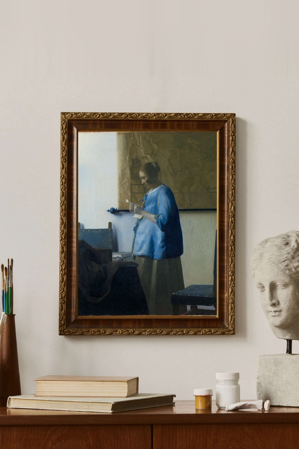 Johannes Vermeer - Mektup Okuyan Kadın - 3