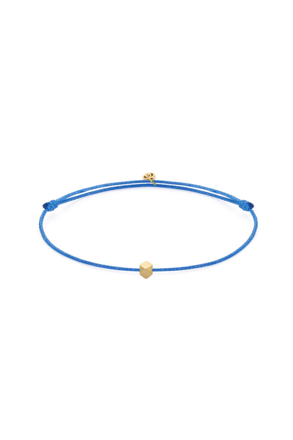 Ayarlanabilir İp Bileklik, Mavi - Gold - 0