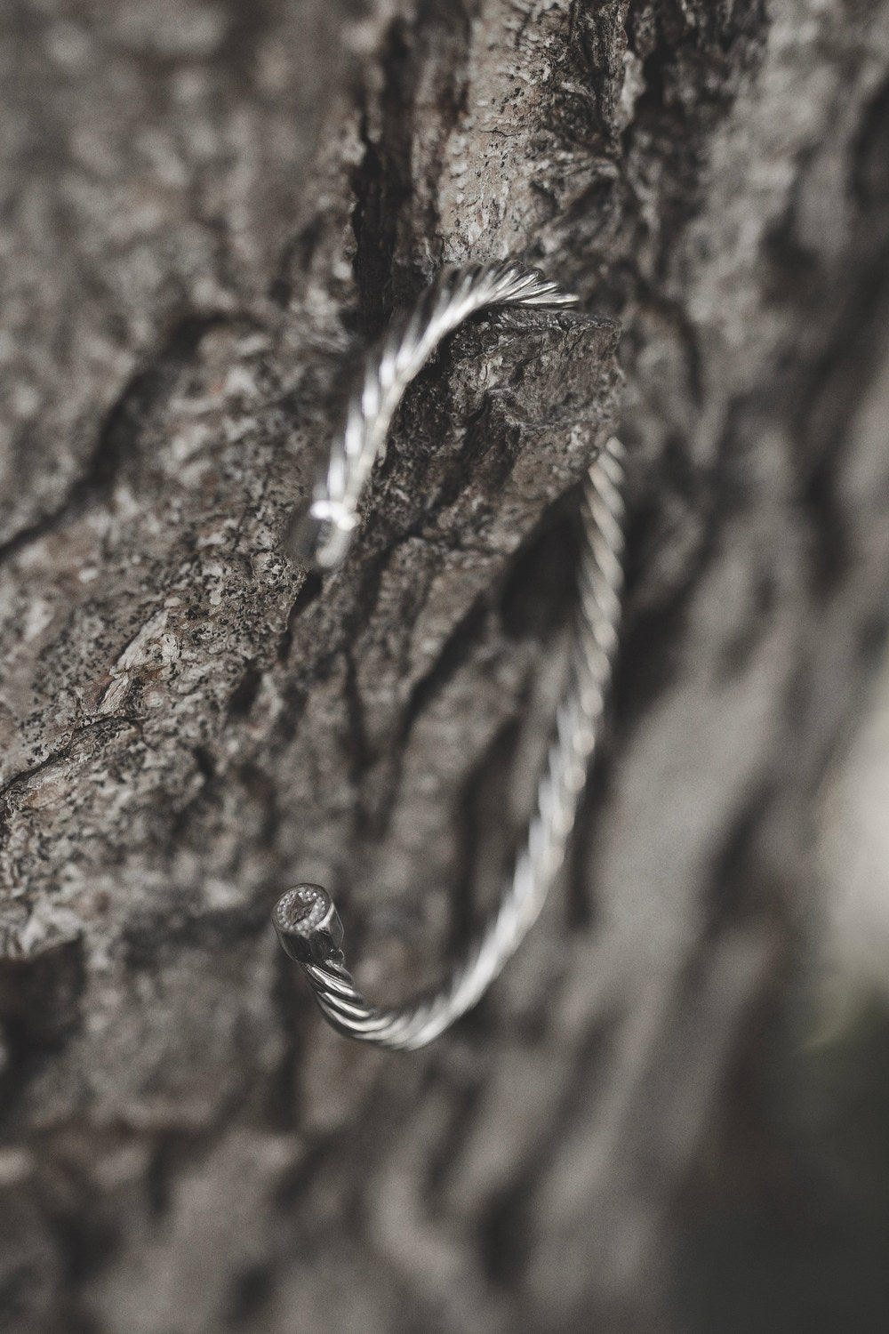 Helical Zincir Kelepçe Bilezik, Gümüş - 2