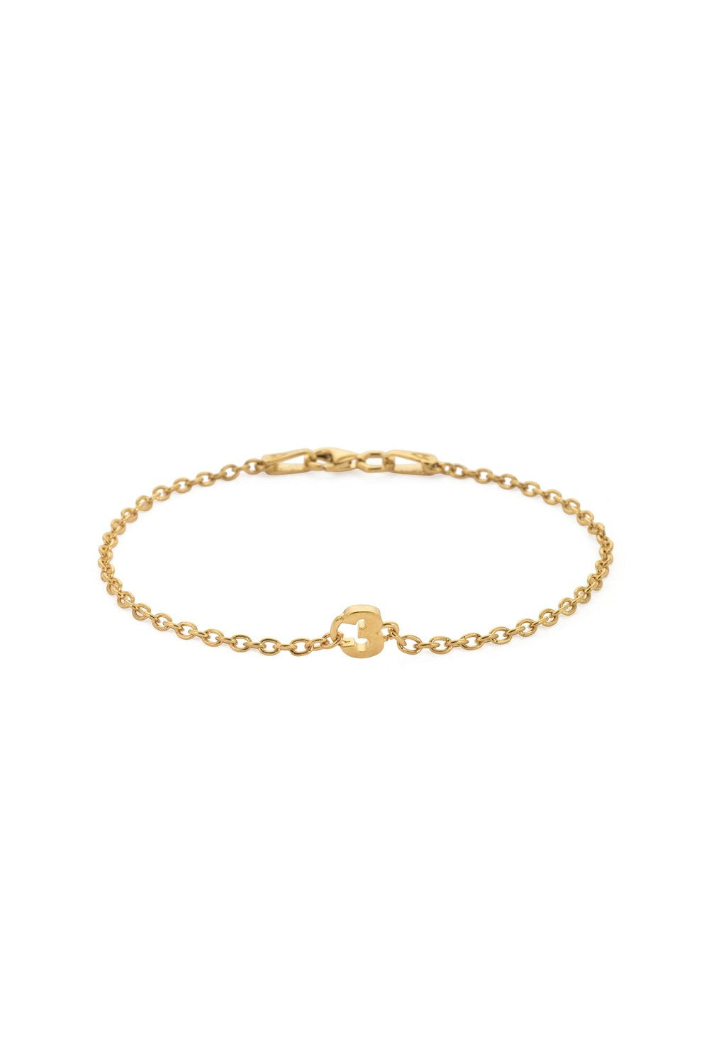 Rakam Detaylı Zincir Bileklik, Gold - 9