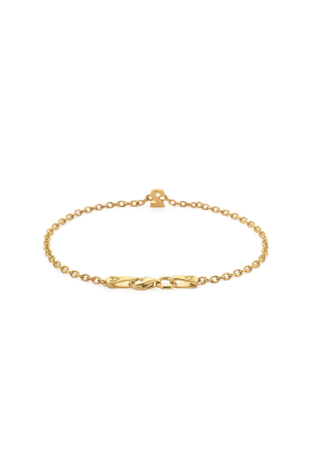 Rakam Detaylı Zincir Bileklik, Gold - 8