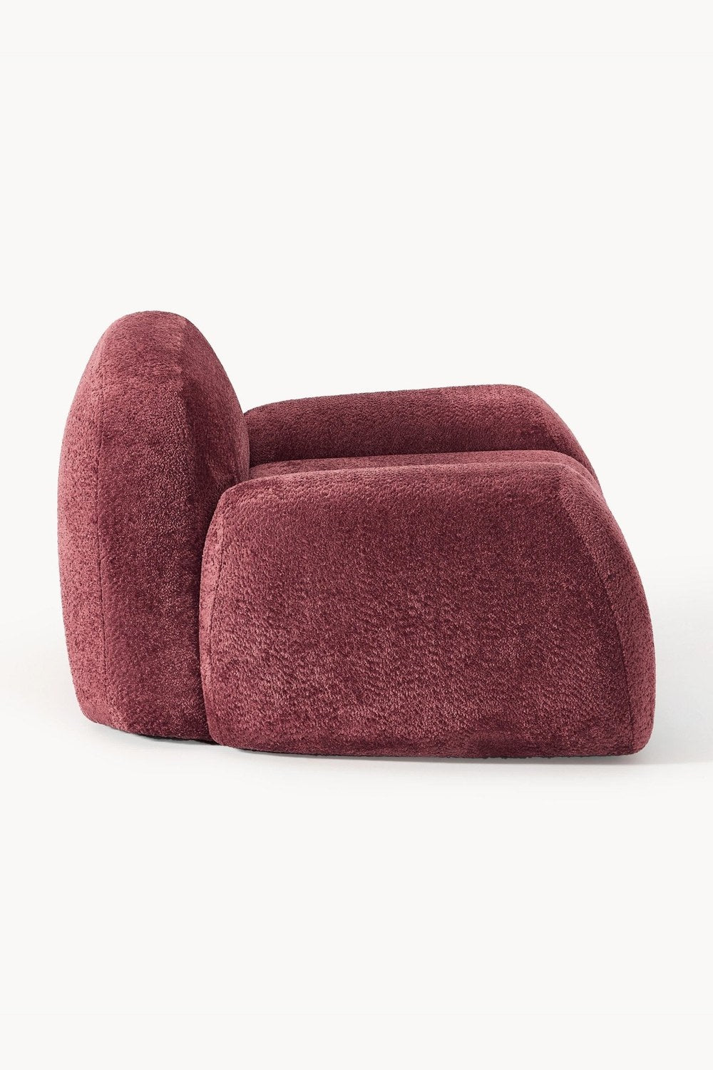 Wolke Teddy Bouclé Lounge Koltuğu, Bordeaux - 3