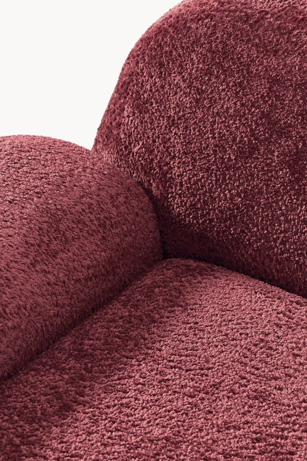 Wolke Teddy Bouclé Lounge Koltuğu, Bordeaux - 6