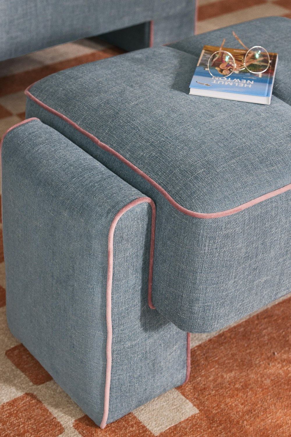 Bobi Döşemeli Puf, Modern Tasarım 90 Cm - 6
