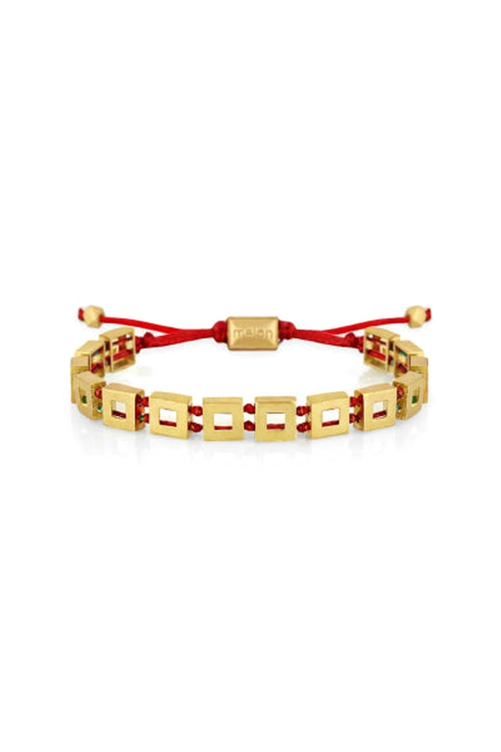 Gold Square Kırmızı Bileklik - 0
