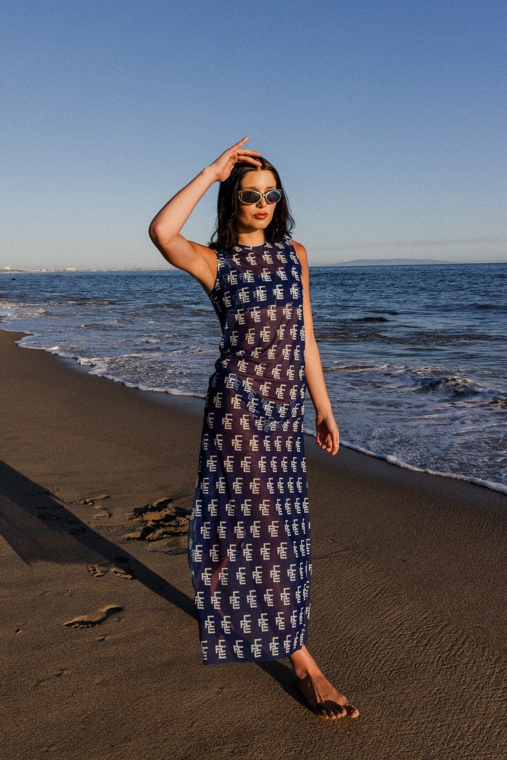 Adele Monogram Mesh Dress - 4