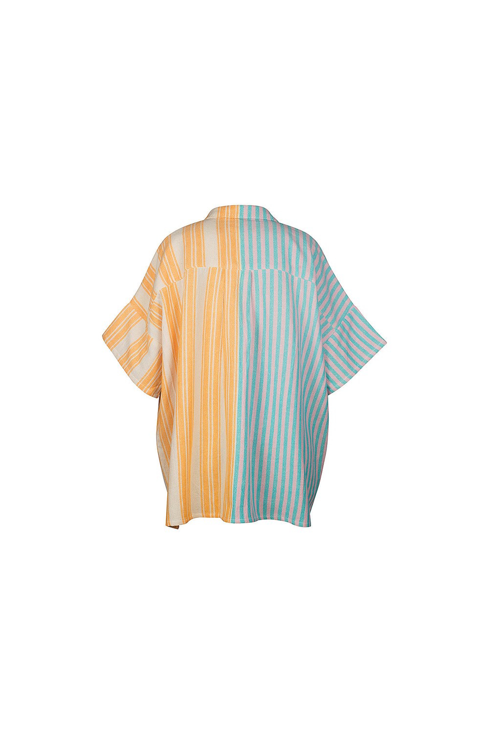 Fern Oversized Striped Shirt Citrus - 1