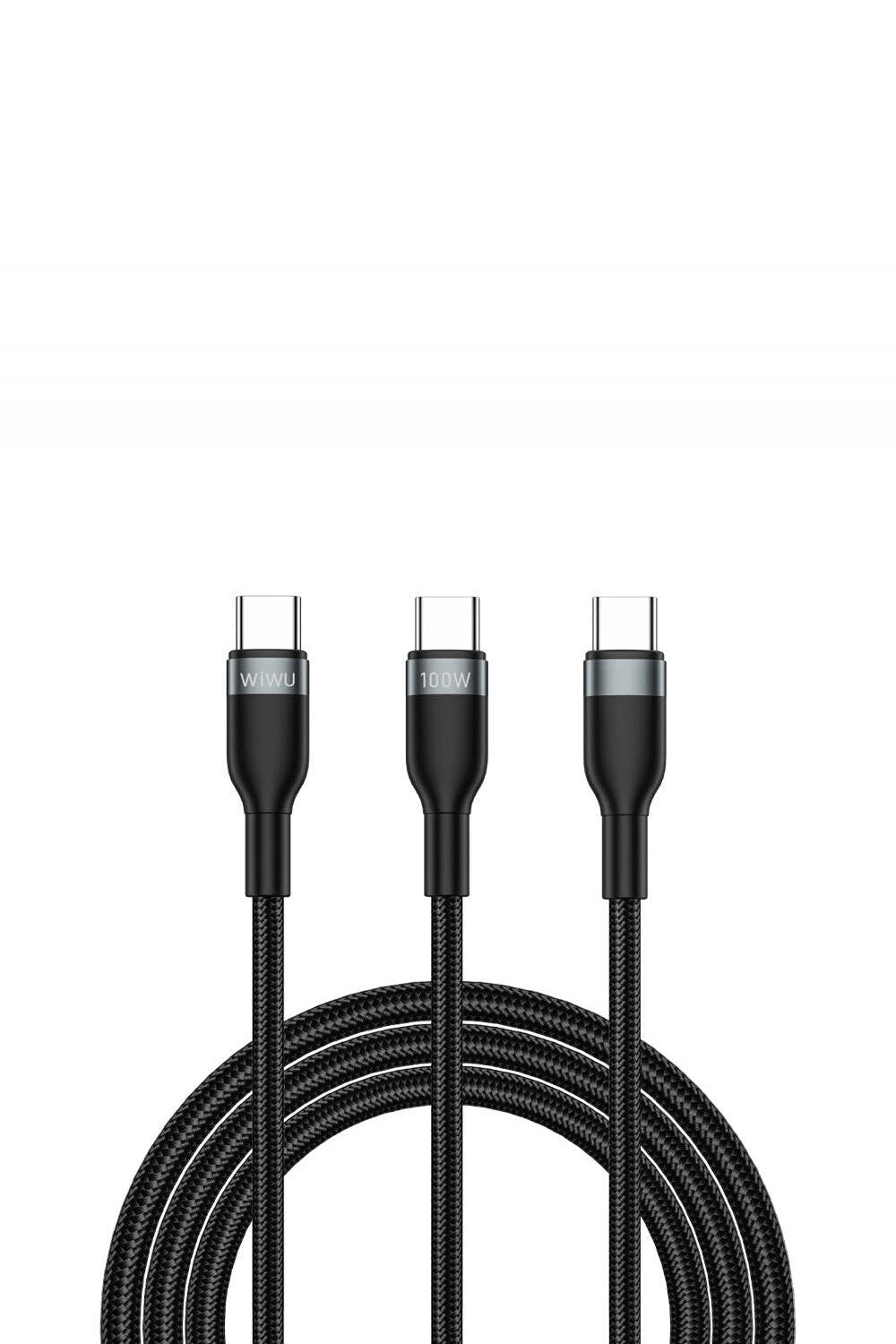 Concise Wi-C029 2'si 1 Arada Type-C, Lightning Ve Micro Usb Hızlı Şarj Kablosu, 100 W, 1,2 M - 0