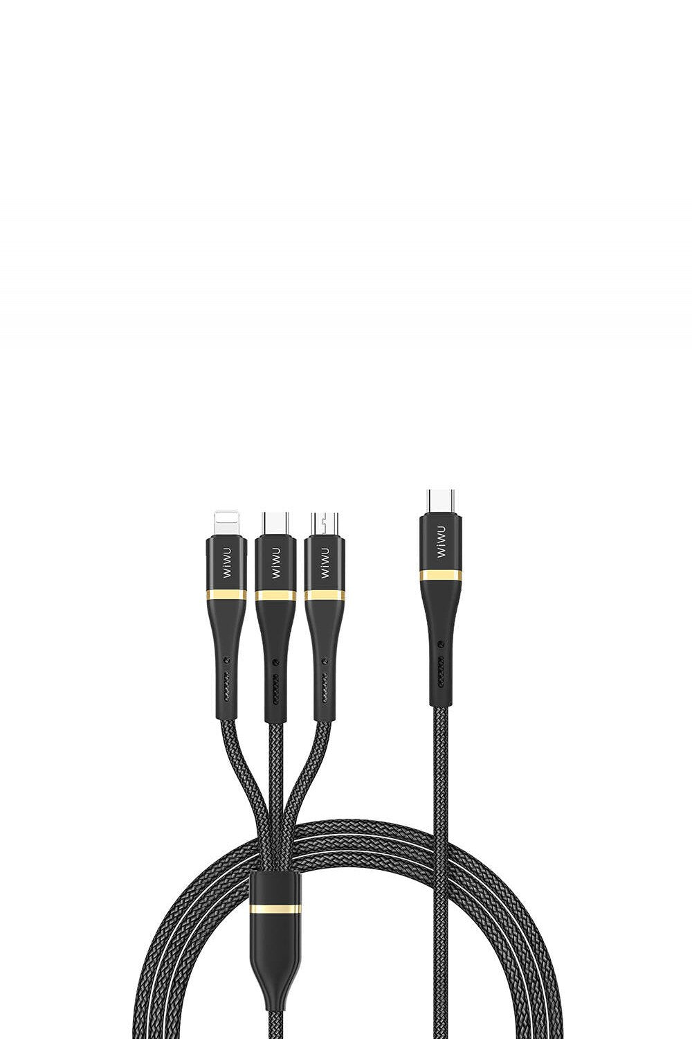 Elite Wi-C024 3'ü 1 Arada Type-C, Lightning Ve Micro Usb Hızlı Şarj Kablosu, 100 W, 1,2 M - 0
