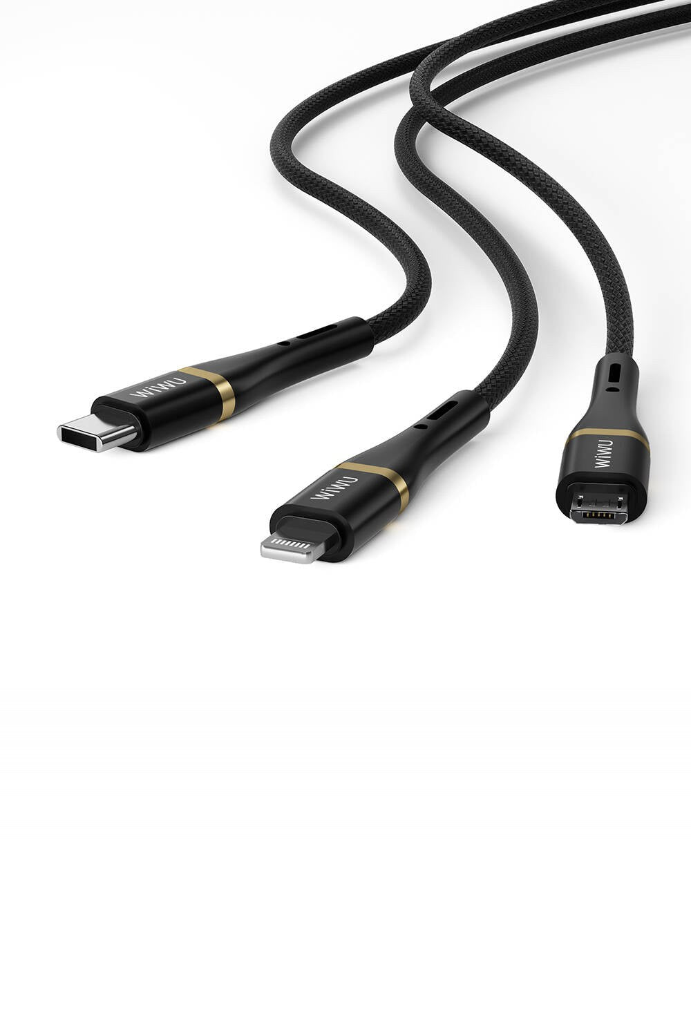 Elite Wi-C024 3'ü 1 Arada Type-C, Lightning Ve Micro Usb Hızlı Şarj Kablosu, 100 W, 1,2 M - 1