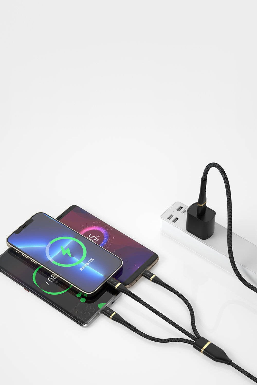 Elite Wi-C024 3'ü 1 Arada Type-C, Lightning Ve Micro Usb Hızlı Şarj Kablosu, 100 W, 1,2 M - 2