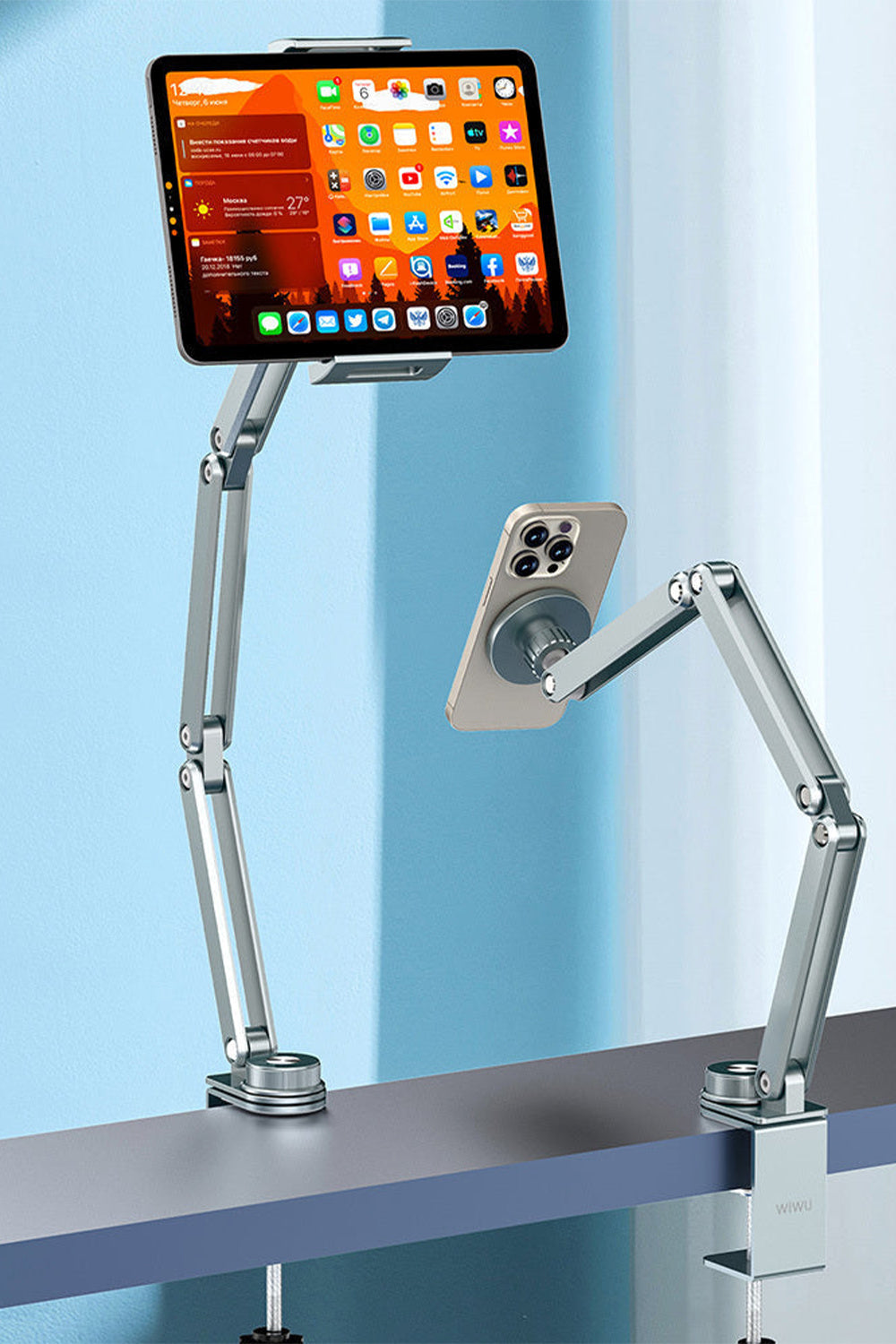 Wi-Zm001 Ayarlanabilir 360° Döner Metal Telefon Ve Tablet Tutucu - 4