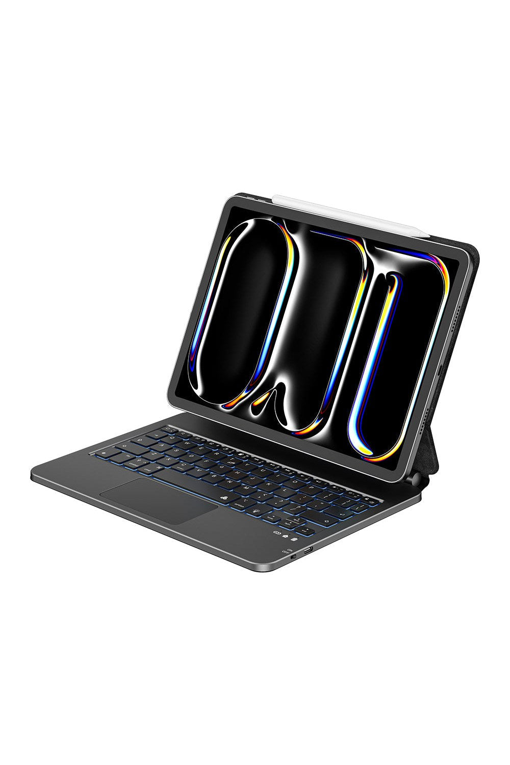 Ipad Uyumlu Mk-003 Kalem Bölmeli Klavyeli Standlı Kılıf - 1